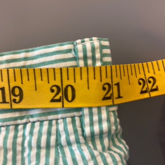 Brooks Brothers Seersucker 40 Waist Green & White With Fish Embroidered Shorts - Picture 3 of 10